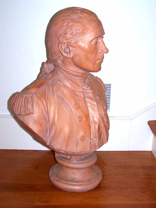 A fine and Rare 19th century Terracotta Bust of Capt. JOHN PAUL JONES — image 4